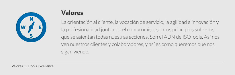 valores isotools excellence